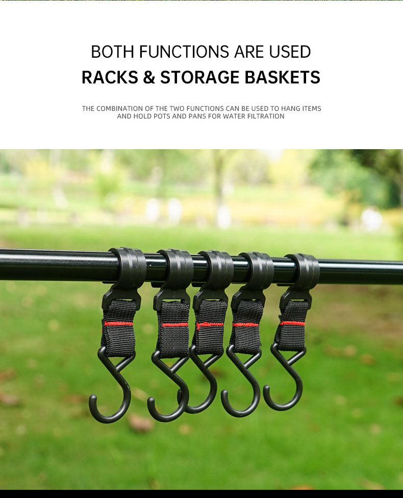 Outdoor camping folding shelf camping car drying rack drying net drying rack storage rack