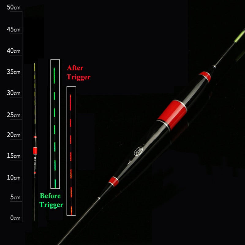 Smart Fishing Float Bite Alarm Fish Bite Bait LED Light Color Change Automatic Night Electronic Changing Buoy Strike Intelligent