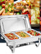 3 * 3L Chafing Dish Set Full Size Stainless Steel Silver Catering Warmer Set For Buffet Catering