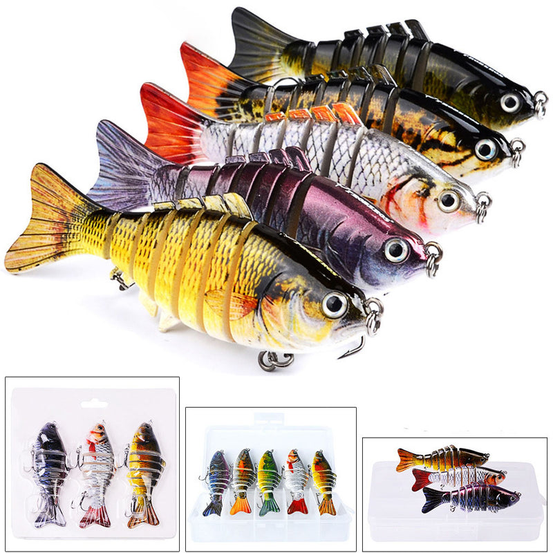 10cm Luya Bait Multi-Section Fish Plastic Hard Bait 15.5g Seven Sections Luya Bionic Bait Section Long Distance Cast Fake Bait Bait