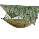 260x140cm Outdoor Double Camping Hammock with Mosquito Net and Rain Fly Tarp Lightweight Parachute Hammocks for Travel Hiking