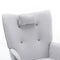 35.5 inch Rocking Chair Soft Houndstooth Fabric Leather Fabric Rocking Chair (light grey)