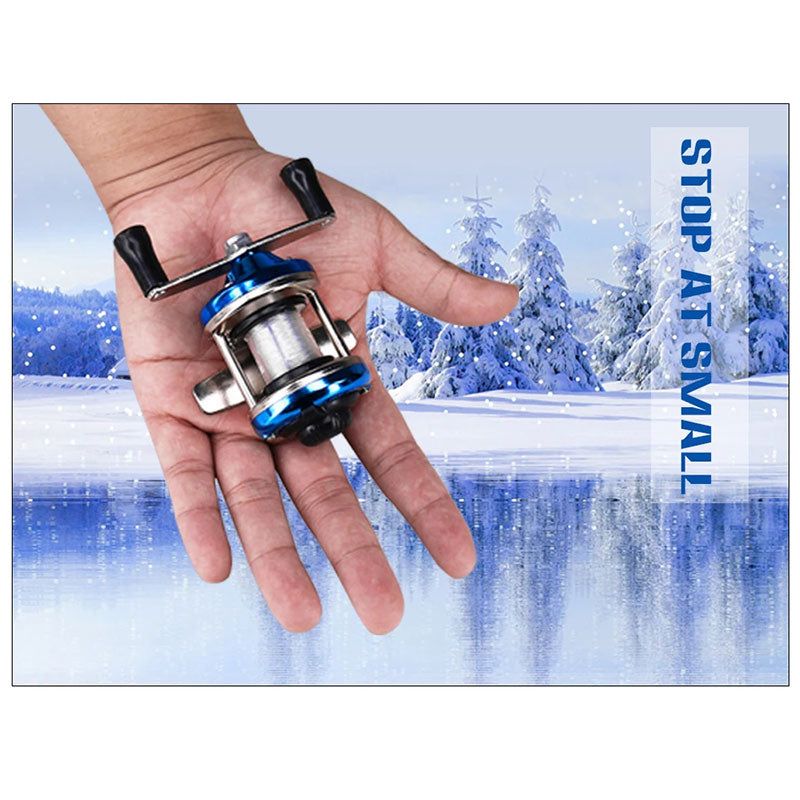 Mini Metal/Plasticl Drum Fishing wheel Portable Winter Ice Fishing Reel Wheel with Wire Outdoor Tackle fishing Accessories