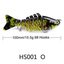 10cm Luya Bait Multi-Section Fish Plastic Hard Bait 15.5g Seven Sections Luya Bionic Bait Section Long Distance Cast Fake Bait Bait