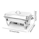 3 * 3L Chafing Dish Set Full Size Stainless Steel Silver Catering Warmer Set For Buffet Catering