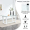 Table and chair set rectangular dining table equipped with 0.4 "tempered glass tableto (1 table and 4 chairs)