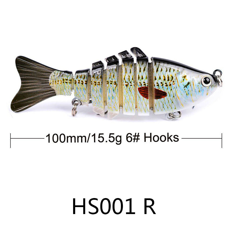 10cm Luya Bait Multi-Section Fish Plastic Hard Bait 15.5g Seven Sections Luya Bionic Bait Section Long Distance Cast Fake Bait Bait