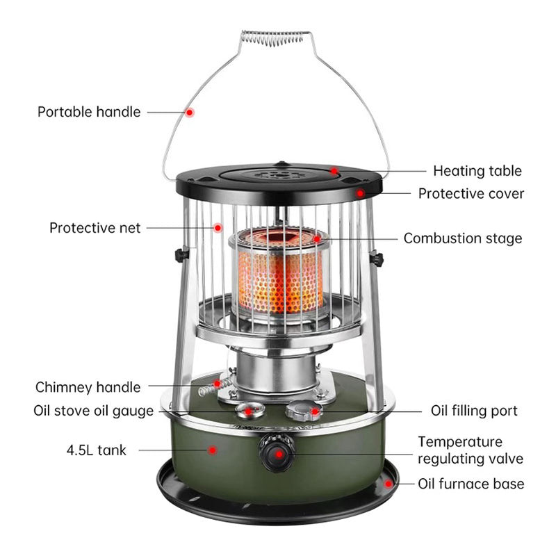 Kerosene heating stove can lift outdoor camping camping ice fishing household portable diesel kerosene fire stove