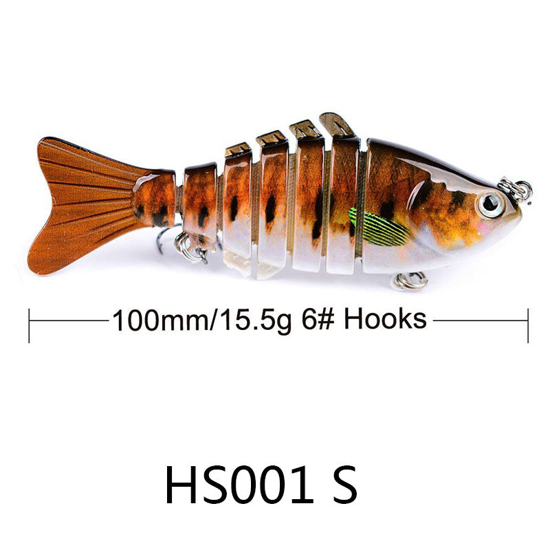 10cm Luya Bait Multi-Section Fish Plastic Hard Bait 15.5g Seven Sections Luya Bionic Bait Section Long Distance Cast Fake Bait Bait