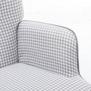 35.5 inch Rocking Chair Soft Houndstooth Fabric Leather Fabric Rocking Chair (light grey)