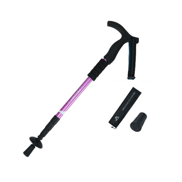 Outdoor telescopic climbing stick aluminum alloy crutches portable walking stick portable climbing equipment