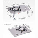 Camping Gas Stove Foldable IGT Gas Stove 4000W Stainless Steel Camping Table Stove Portable Outdoor Picnic Desktop Furnace