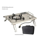 Camping Gas Stove Foldable IGT Gas Stove 4000W Stainless Steel Camping Table Stove Portable Outdoor Picnic Desktop Furnace