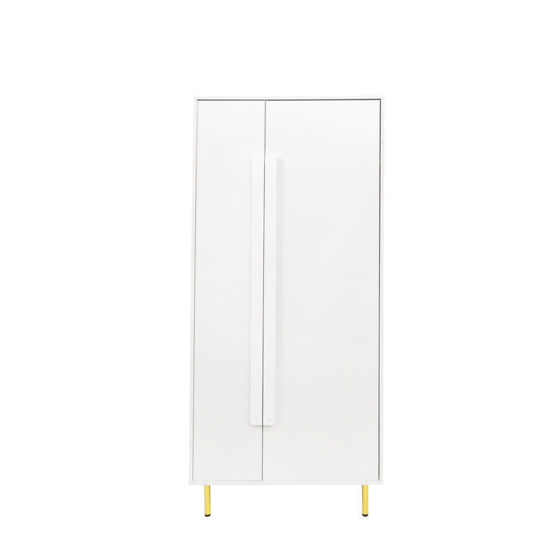 Armoire with 2 Doors with Handle for bedroom White