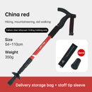 Outdoor telescopic climbing stick aluminum alloy crutches portable walking stick portable climbing equipment