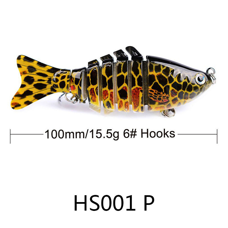 10cm Luya Bait Multi-Section Fish Plastic Hard Bait 15.5g Seven Sections Luya Bionic Bait Section Long Distance Cast Fake Bait Bait