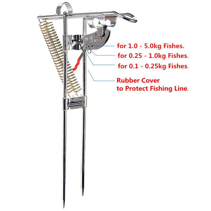 LEO High Strength Automatic Fishing Rod Holder Upgraded Double  Thickened Steel Automatic  Pole