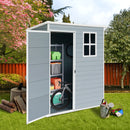 5x3ft Resin Outdoor Storage Shed Kit-Perfect to Store Patio Furniture Grey