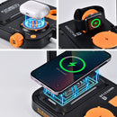 Multifunctional wireless charging night light mobile phone earphone watch three-in-one charger bed table desktop small table lamp