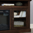 Contemporary TV Media Stand Modern Entertainment Console with 18" Fireplace Insert for TV Up to 65" with Open