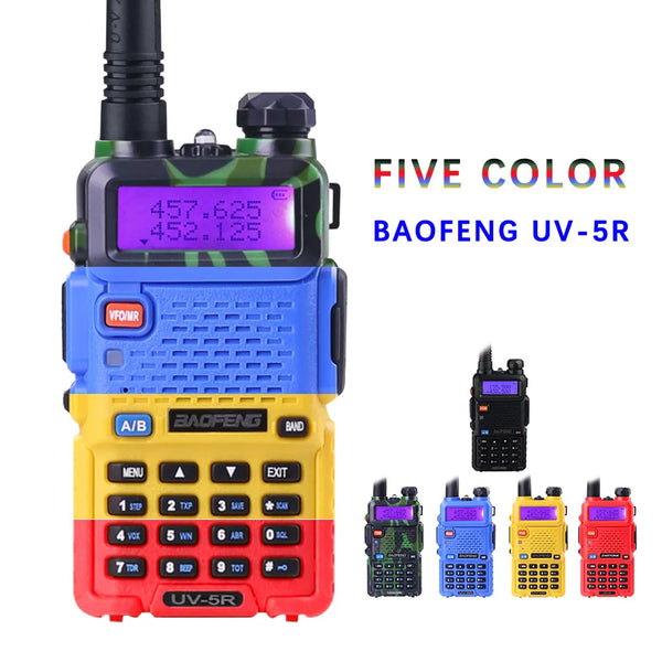 BaoFeng UV-5R Walkie Talkie Professional CB Radio Baofeng UV5R Transceiver 128CH 5W VHF&UHF Handheld UV 5R For Hunting Radio