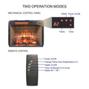 23 inch infrared quartz heater fireplace insert -woodlog version with brick