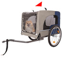 Tangkula Dog Bike Trailer Breathable Mesh Dog Cart with 3 Entrances Safety Flag 8 Reflectors