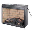 23 inch infrared quartz heater fireplace insert -woodlog version with brick