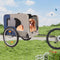 Tangkula Dog Bike Trailer Breathable Mesh Dog Cart with 3 Entrances Safety Flag 8 Reflectors