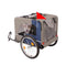 Tangkula Dog Bike Trailer Breathable Mesh Dog Cart with 3 Entrances Safety Flag 8 Reflectors