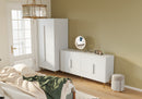 Armoire with 2 Doors with Handle for bedroom White