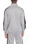 SNAP BUTTON TRACK JACKET- GREY