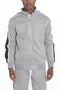 SNAP BUTTON TRACK JACKET- GREY