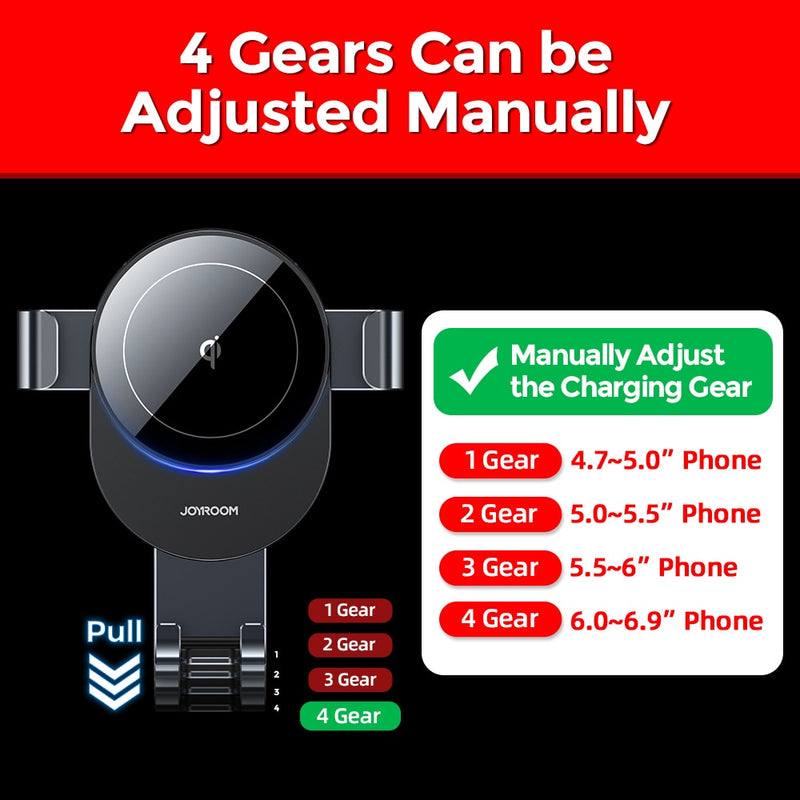 15W Qi Car Phone Holder Wireless Charger