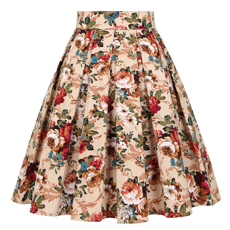 Retro Vintage Women Midi Skirts