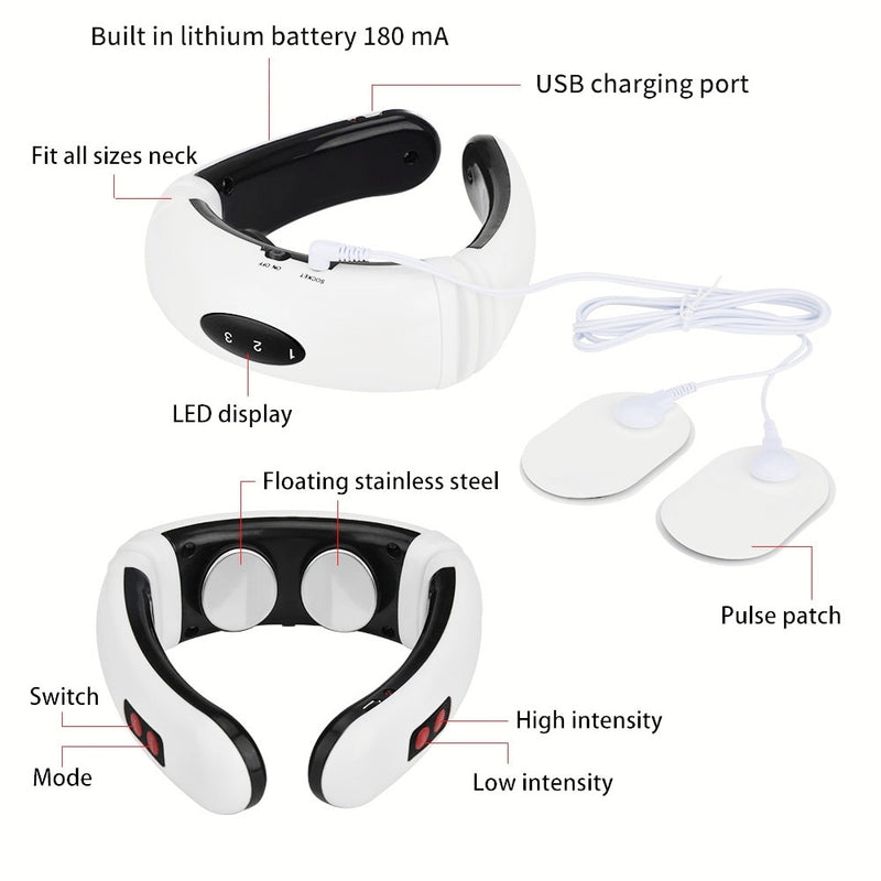 Electric Neck Massager And Pulse Back 6 Modes