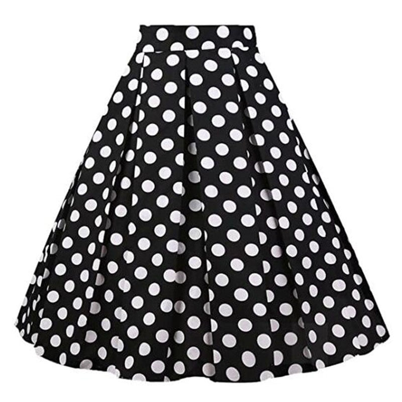 Retro Vintage Women Midi Skirts