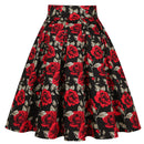 Retro Vintage Women Midi Skirts