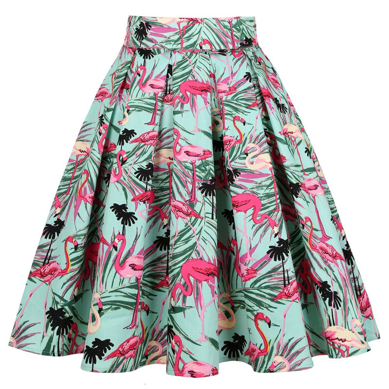 Retro Vintage Women Midi Skirts