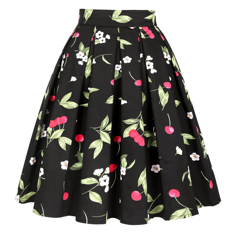 Retro Vintage Women Midi Skirts