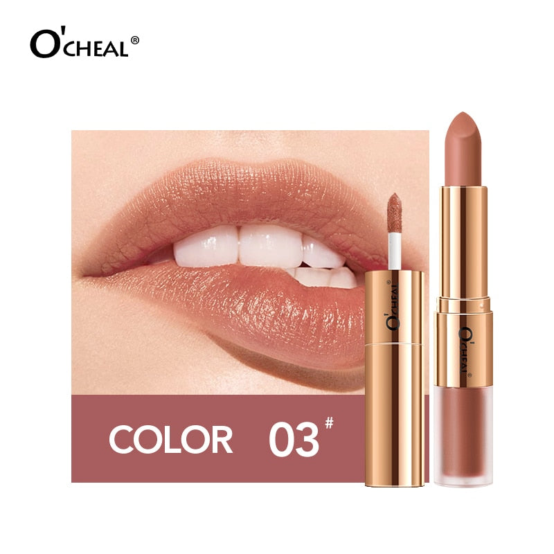 Dual Head 12 Colors Lips Gloss