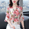 Sweet Lady Top Flower Printed Blouse