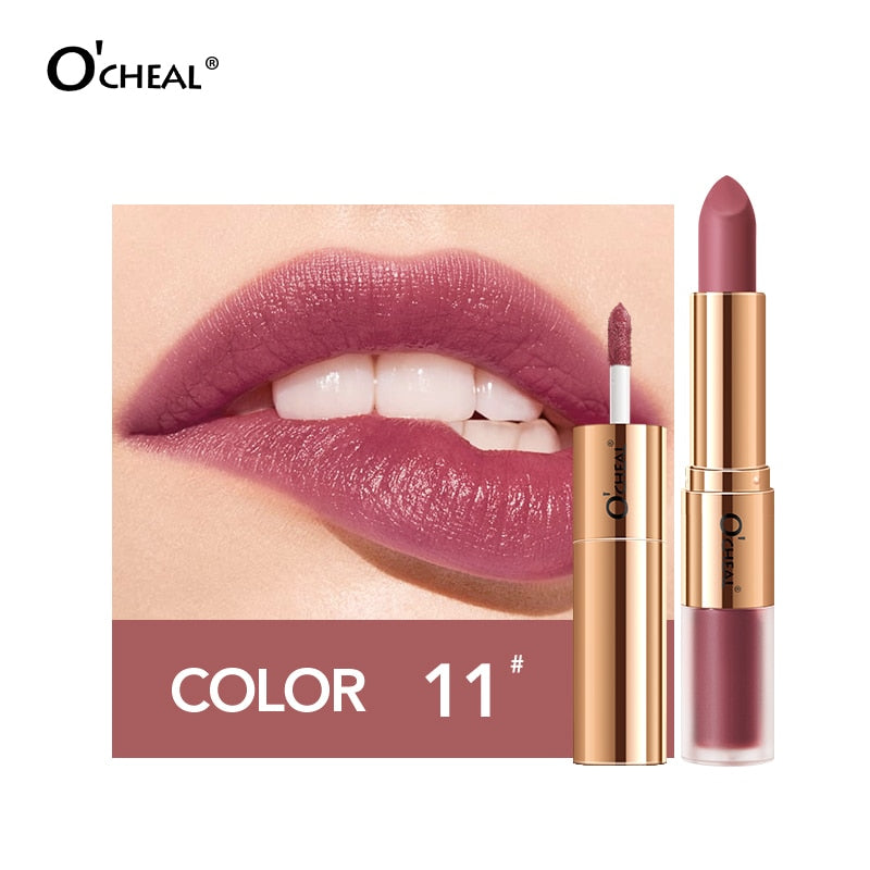 Dual Head 12 Colors Lips Gloss