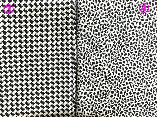 Black and White Pattern Stretchy Polyester Fabric for Dress Polyester