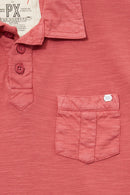 Red Pique Polo Shirt